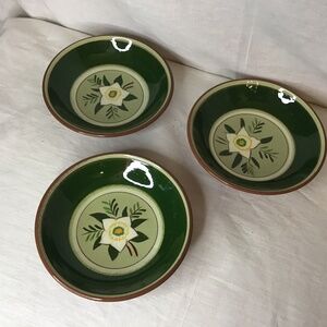 Vintage Stangl “Star Flower” Cereal, Fruits Bowls. Set of 3